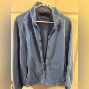 L.L. Bean Light Blue Fleece Jacket - Ladies size XL